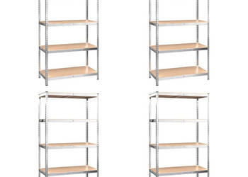 Regały z 5 półkami 4 szt. stal i materiał drewnopochodny WM-3154211