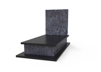 Nagrobek Granitowy Pojedynczy Premium Pomnik Czarno Fioletowy Orion Blue z…