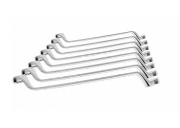 Hogert, zestaw kluczy oczkowych odgiętych 8szt, 6-22 mm