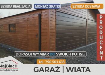 AORZECH  / Profil / Garaż Blaszany / Brama ORZECH / Dwuspadowy  – Maj-Blach