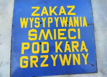 STARA EMALIOWANA TABLICA INFORMACYJNA