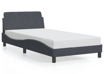 Rama łóżka bez materaca ciemnoszare aksamitna 100x200 cm WM-373133