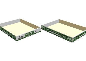 Wykrojniki na: tacki, 3 rozmiary kartonów, stand 3-poziomy.