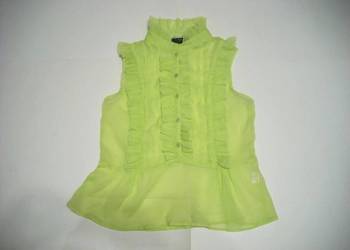 AX Zwiewna Bluzka Falbanki Neon 42