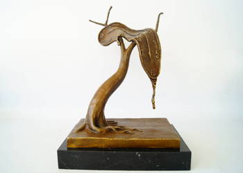 Figura z brązu rzeźba wg Salvador Dali zegar