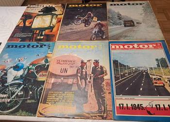 Drugi zestaw czasopisma PRL MOTOR 1975 1977 1978 pakiet 6szt