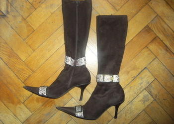 Buty kozaki firmy LUX rozm. 37 obcas 7 cm Eleganckie, mało używane