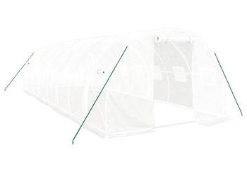 Szklarnia ze stalową ramą biała 24 m² 8x3x2 m WM-3188052