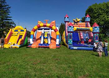 Zjeżdżalnie dmuchane, popcorn, wata cukrowa