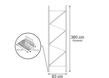 Rama Mago HX82 Szara 360x63x8.2 cm - Elementy do Regału Magazynowego