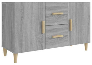 Komoda szary dąb sonoma 100x36x60 cm materiał drewnopochodny WM-817466