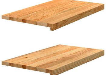 Parapety 2 szt. jasnobrązowy 70x40x2 cm lite drewno dębowe WM-4009157