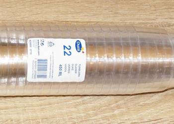 Kubki, szklanki, kufle plastikowe, twarde PE-LD, DUNI 450 ml, 22 sztuki
