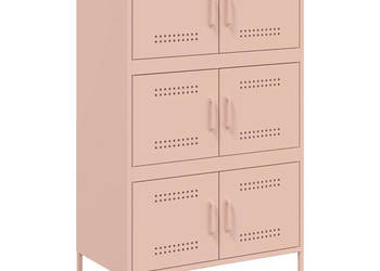 Szafka różowa 68x39x113 cm stal WM-842959