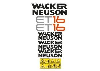 Naklejki oklejenie WACKER NEUSON ET16 Zamiennik