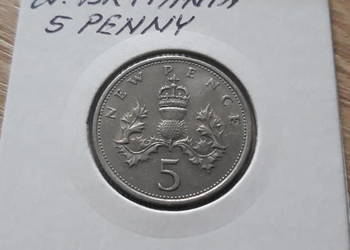 5 Pensów W. Brytania 1968 r,1975 r,1980 r.