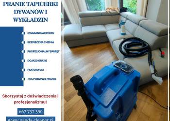 Pranie tapicerki, wykładzin, dywanów, i materacy | -15% + Dojazd GRATIS