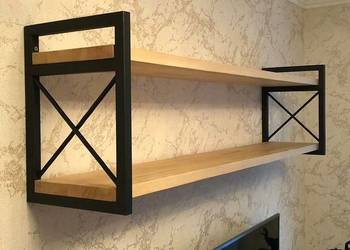 półka wisząca loft naturalne drewno