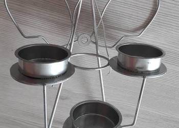 Świecznik metalowy Anioł na 3 tealight podgrzewacze