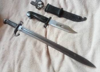 Bagnet DDR NVA AK 6h3 i Bagnet Remington model 1915 Francja Rosja 1wś Ory15