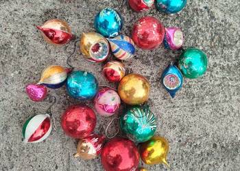 Bombki choinkowe z lat PRL 25 sztuk