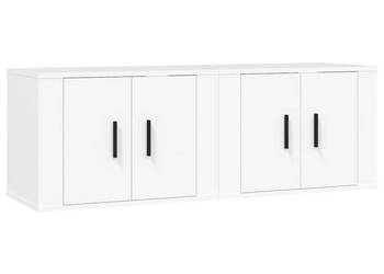 Wiszące szafki telewizyjne 2 szt. białe 57x345x40 cm WM-3188334