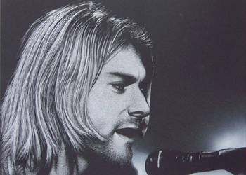 Obraz na blasze Grawerka Kurt Cobain Nirvana Prezent