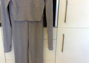 Set Komplet Crop plus Spodnie Damski Just Unique rozm S/M Prążek