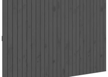 Wezgłowie łóżka szare 166x3x110 cm lite drewno sosnowe WM-824960