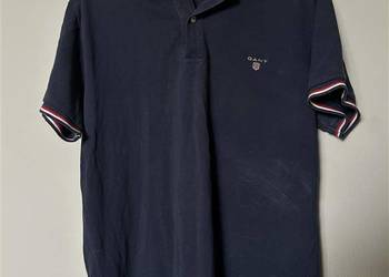 Męska granatowa koszulka polo - GANT - M - OKAZJA