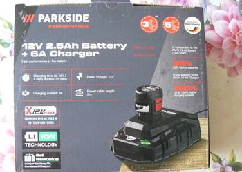 Akumulator z ładowarką Parkside 12v gwarancja