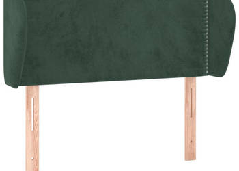 Zagłówek uszak ciemnozielony 103x23x78/88 cm aksamitny WM-3117049