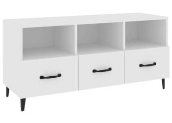 Szafka pod TV biała 102x35x50 cm materiał drewnopochodny WM-812609