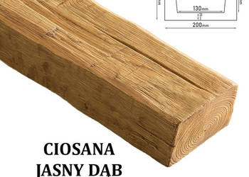 Belka Rustykalna Ciosana 20x13 cm JASNY DĄB