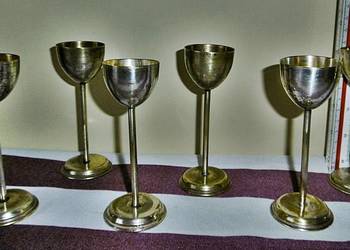 Kieliszki do likieru 6 sztuk platerowane