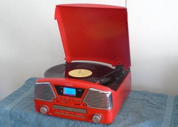 Gramofon z radiem USB SD mp3 AUX i głośniki. DOSTAWA.