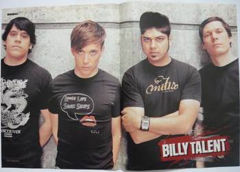 PLAKATY - BILLY TALENT - WYPRZEDAŻ ŚWIAT PLAKATÓW