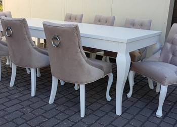 Hampton glamour krzesło do salonu pikowane z kołatką produce