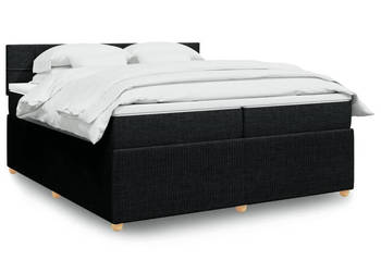 Łóżko z Materacem Kontynentalne Czarne Do Sypialni 200x200 cm WM-3287565