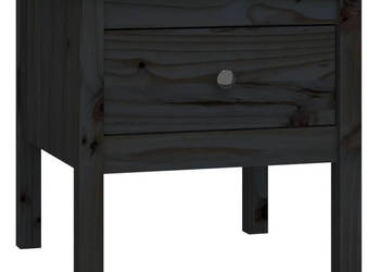 Stoliki boczne 2 szt. czarne 50x50x49 cm drewno sosnowe WM-813803