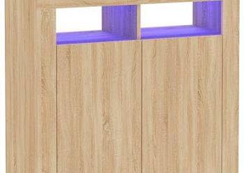 vidaXL Szafka z oświetleniem LED, dąb sonoma, 80x35x75 cm（804331）