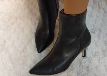 (41) Czarne Botki wieczorowe , Top Vintage, NOWE