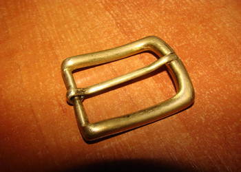 SOLID BRASS stara mosiężna klamra paska