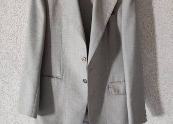 garnitur letni lniany modny slim fit marynarka spodnie casual
