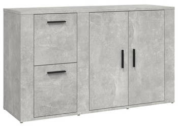 Szafka szarość betonu 100x33x595 cm materiał drewnopochodny WM-821000