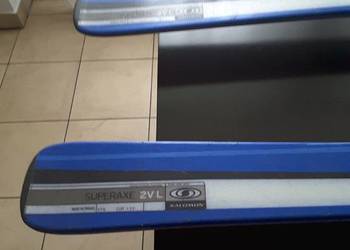 Sprzedam Narty Salomon SUPERAXE 2VL 176cm, zapięcia, kijki