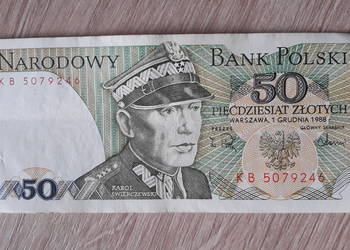 50 złotych 1 XII 1988 r seria KB #1