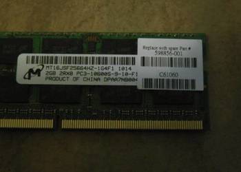Pamieć ram DDR3 2gb HP , lenovo , Dell  nowa