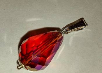 wisiorek chalcedon czerwony srebro 925