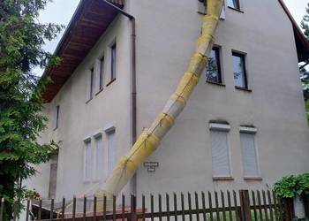 Wynajem 24/7 zsypu do gruzu, zsyp rękaw budowlany, możliwy montaż transport